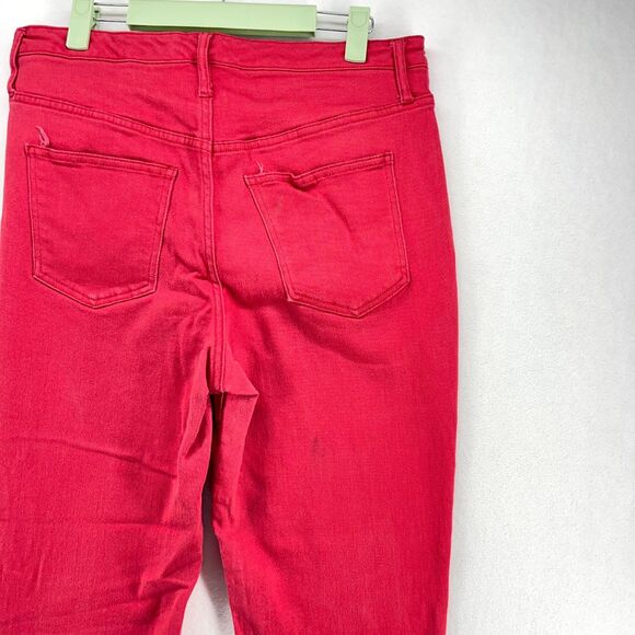 Universal Thread High Rise Straight Red Jean Pants Women Size 12 - Picture 7 of 11